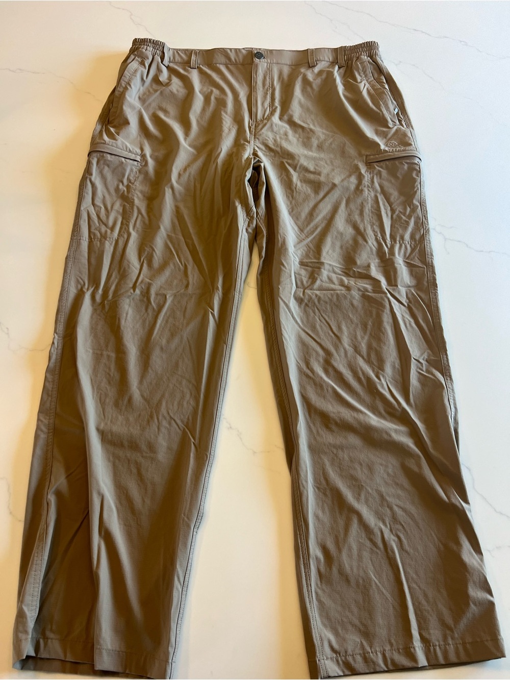 HAIMONT CARGO PANTS Men's XXL 34L Water Resistant Quick Dry Outdoor Trail Khaki